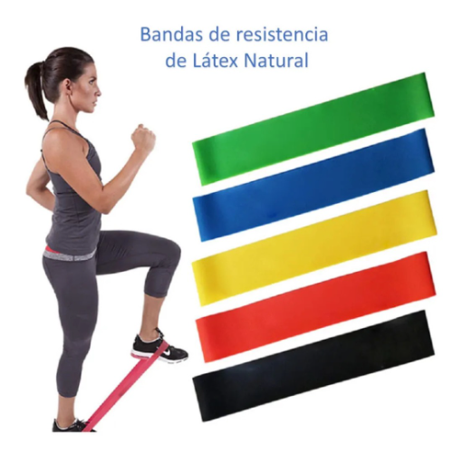 Bandas De Resistencia Ligas De Ejercicio Pack De 5 Unidades