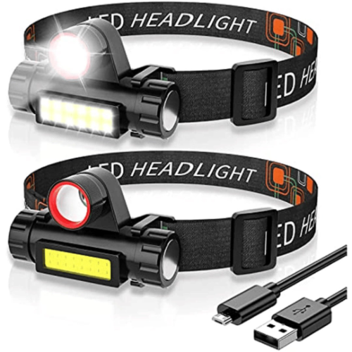 Linterna De Cabeza Recargable Minera Dual High Power