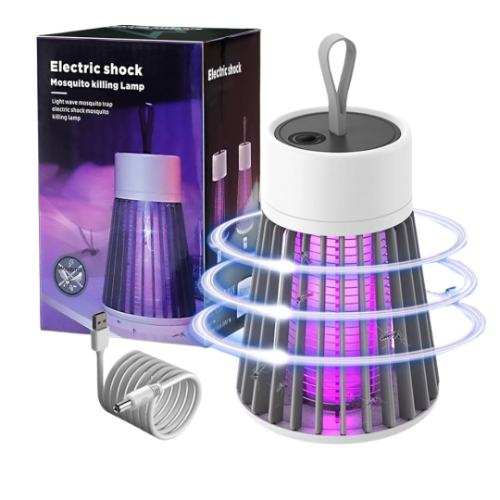 Lampara Anti Mosquito Mata Insectos Uv Diseño 360 Recargable