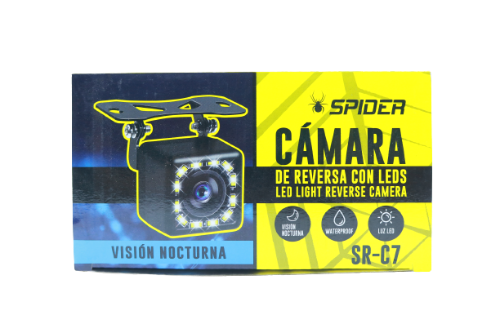 776CAMARA DE REVERSA CON LEDS SR-C7 VISION NOCTURNA SPIDER