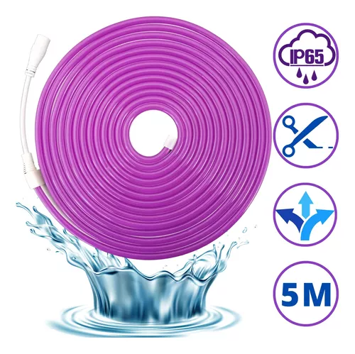 148TIRA DE LED NEON FLEX 2835 5m 12V 3AMP MORADO