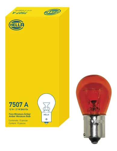 (M) 937FOCOS MINIATURA AMBAR HELLA 7507 A 12V 21W PY21W