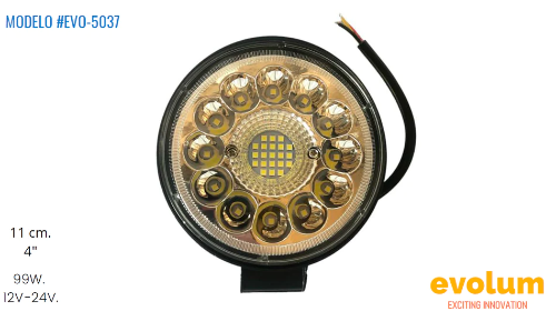 736FARO DE LED REDONDO EVO-5037 4" 99W 12V-24V