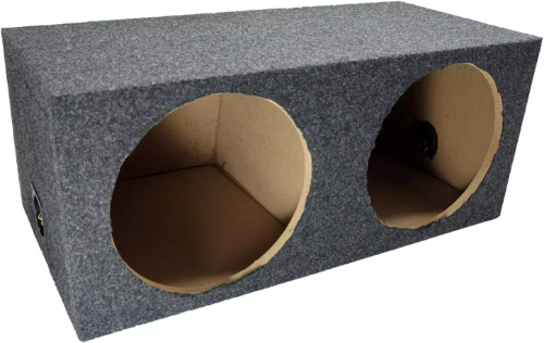 221CAJON DE DOBLE SALIDA 12" GRIS PARA BOCINAS DE 6X9"
