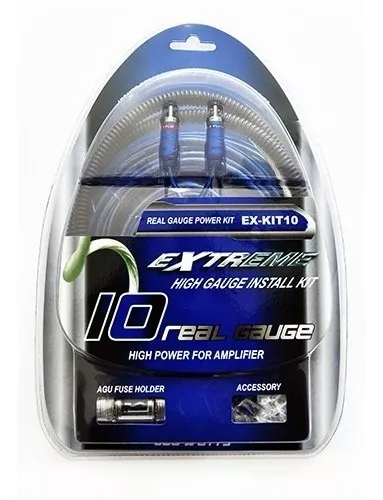 550KIT DE CABLE EXTREME PARA INSTALACION DE AMPLIFICADOR EX-KIT10 CALIBRE 10 800W