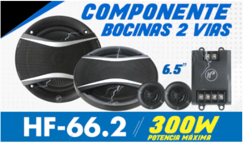 (M) 55COMPONENTE BOCINA HF-66.2 6.5" 2 VIAS HF AUDIO 300W