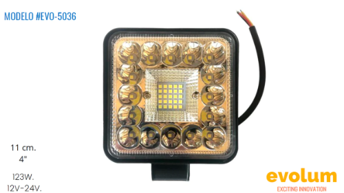 737FARO DE LED CUADRADO EVO-5036 4" 123W 12V-24V