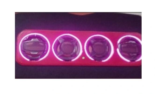 170TAPA MDF CON DISEÑO CON LUZ PARA 4 BOCINAS