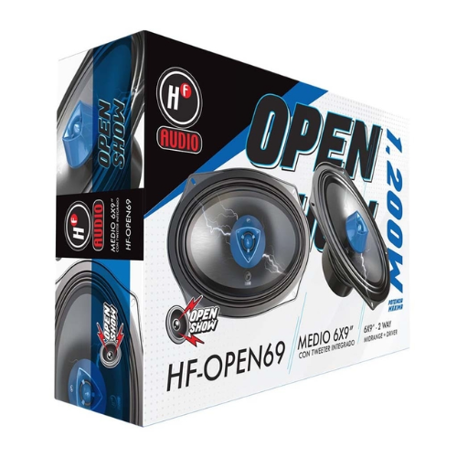 22MEDIO RANGO OPEN SHOW HF AUDIO HF-OPEN69 6X9” 1,200W 2 VIAS