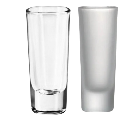 Tequilero transparente y esmerilado