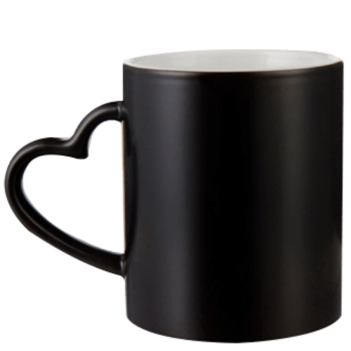 Taza mágica con asa de corazón