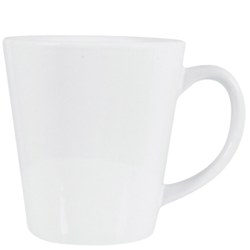 Taza cónica blanca 12oz