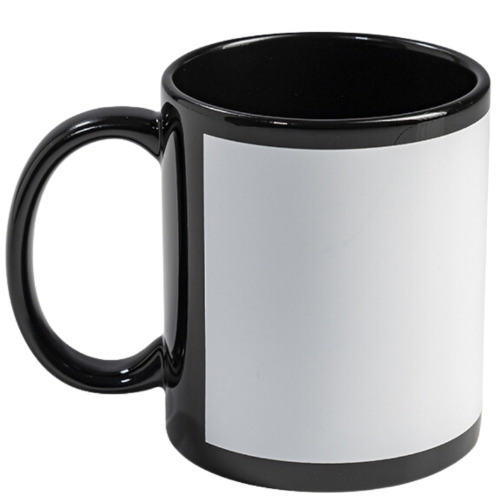 Taza negra con ventana