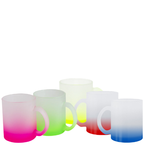 Taza de vidrio base de color