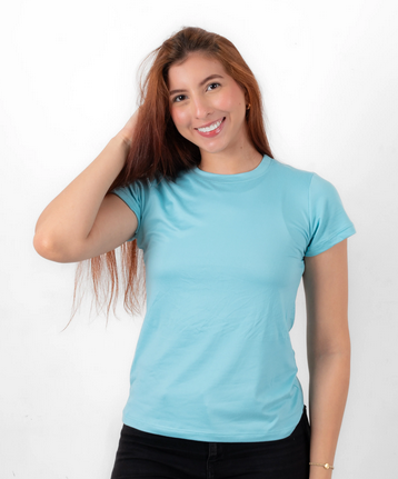 Camisa durazno azul cielo