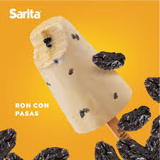 Helado casero ron con pasas