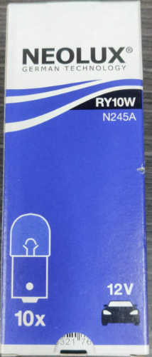 67  12V R10W AMBAR PIN DIAGONAL NEOLUX