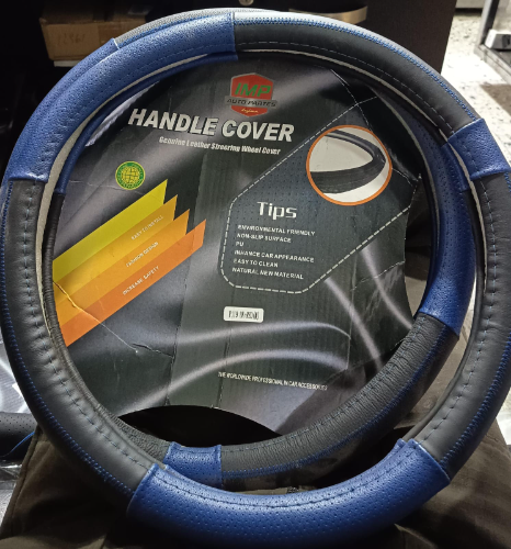 FORRO DE TIMON AUTO PARTES AZUL CON NEGRO