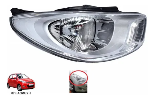 FAROLA HYUNDAI I10 CROMADA DER 11-14 MARCA TODO