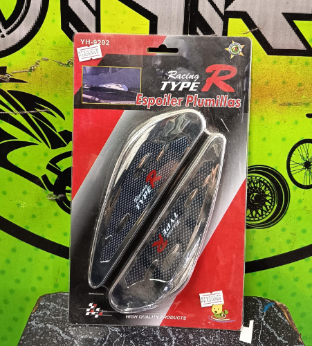 ALERON DE PLUMILLA NEGRO CON GRIS RACING TYPE