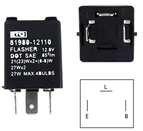FLASHER 12V 3C E-L-B CHEVROLET-HYUNDAY-MITSUBISHI-TOYOTA-NISSAN KTC