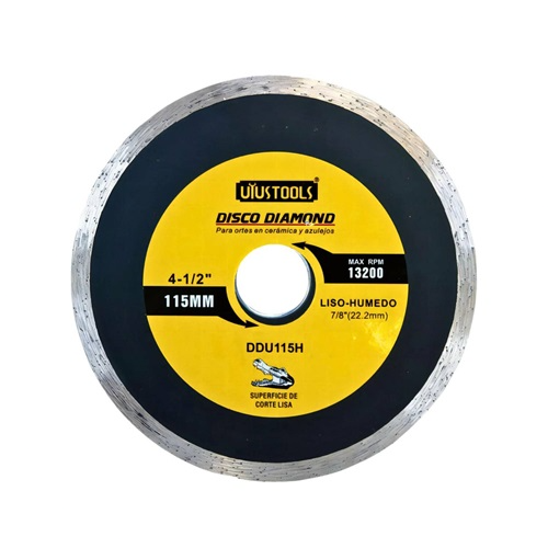 DISCO DIAMANTADO LISO 4 1/2 UYUSTOOLS DDU115H