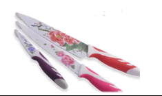 Cuchillo cerámica decorada mango hergonomico