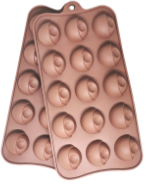 Molde bombón silicona ojos x 15 cavidades