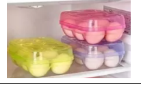 Huevera plástica con tapa x6
