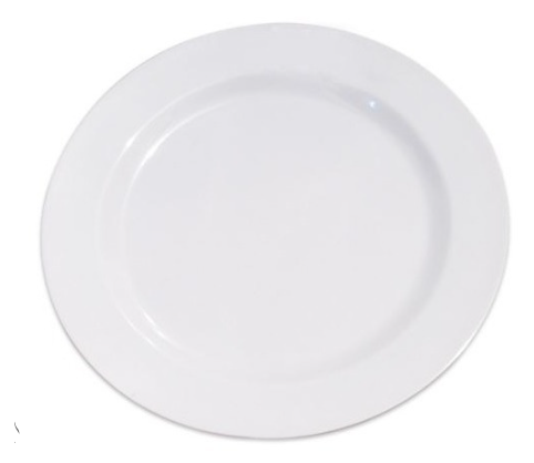 Plato playo melamina blanco 25cm
