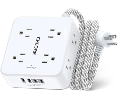 REGULADOR DE VOLTAJE DE 8 TOMAS 2 USB Y 2 TIPO C