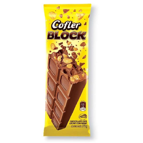 Chocolate ARCOR Cofler Block con Leche y Maní 170 gr
