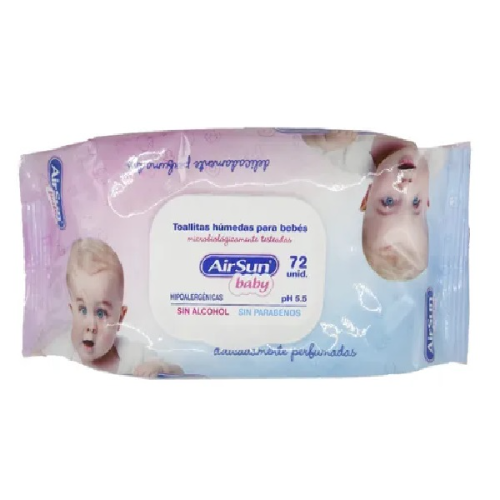 Airsun Baby Toallitas Humedas X72 Unidades Con Tapa