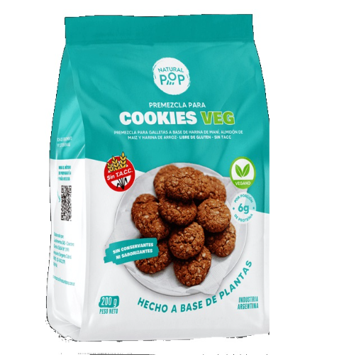 Cookies VEGANAS Natural POP 200 Grs