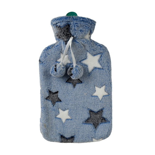 BOLSA DE AGUA CALIENTE C/FORRO POLAR ESTRELLA C/POMPON 28875