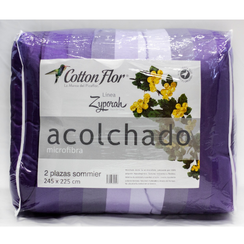 Acolchado MF Cotton Flor 1 Plaza