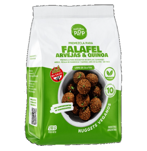 Falafel ARVEJAS Y QUINOA Natural POP 200 Grs