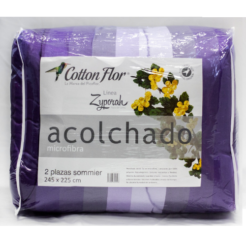 Acolchado MF Cotton Flor 2 Plazas  Zyporah