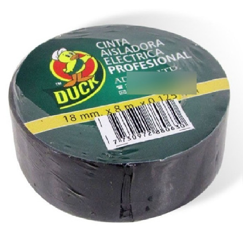 Cinta Pato Duck Tape Aisladora Negra 8mts