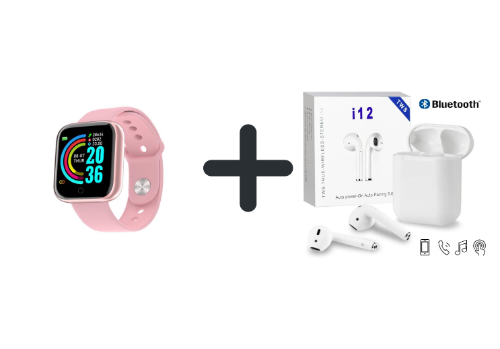 Combo Reloj Inteligente  Audífonos Inalámbricos Bluetooth