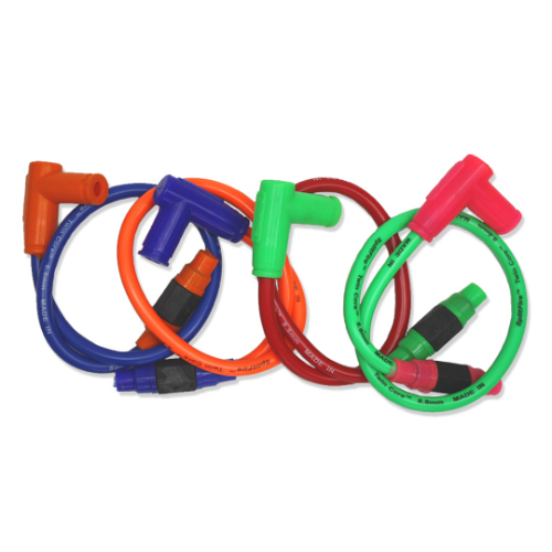 Cables de bujía con codo de colores