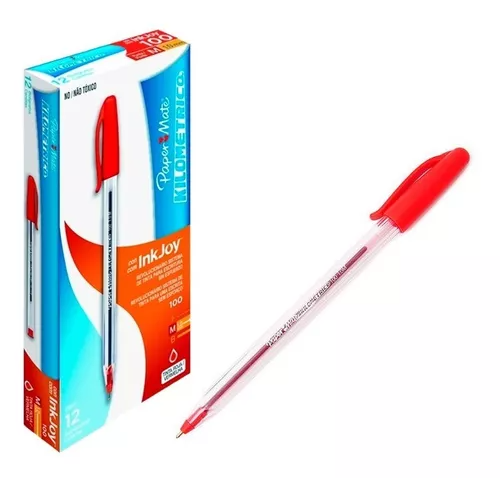 BOLIGRAFO KILOM 100 ROJO PUNTA FINA