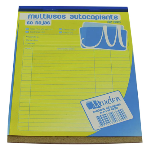 TALONARIO MULTIFORMA AUTOCOPIANTE 1/32 32-30 D
