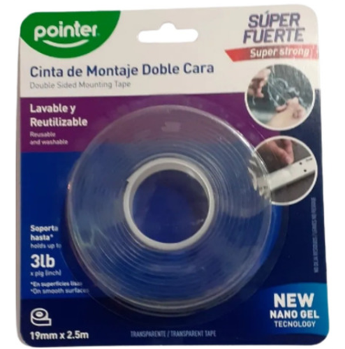CINTA DOBLE FAZ TRANSP PEQUEÑA