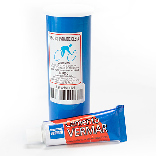 Bote de parche para reparar camaras de hule y adhesivo 10ml Vermar
