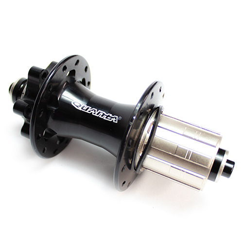 Maza trasera para bicicleta 24 hoyos 14G 10 velocidades de aluminio negro con bloqueo KT-SR6R