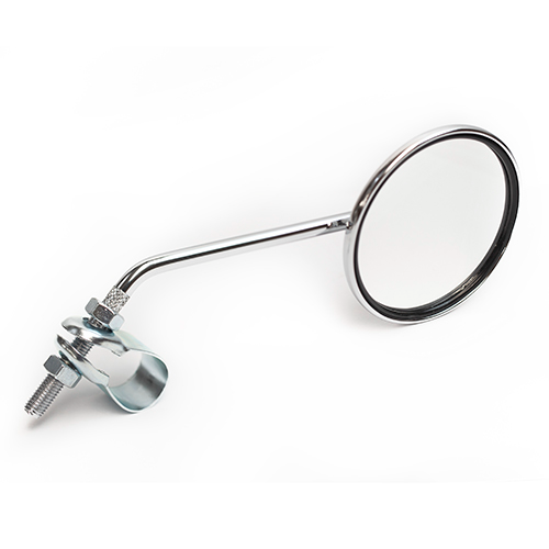 Espejo para bicicleta con 1 reflejante cromado redondo