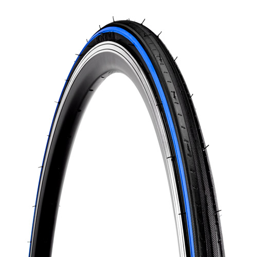Llanta para bicicleta 700 x 23C K191 negra con linea azul Kenda
