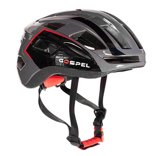 Casco para ciclista G (58-61 cm) con luz 240g SL728 gris brillante Gospel