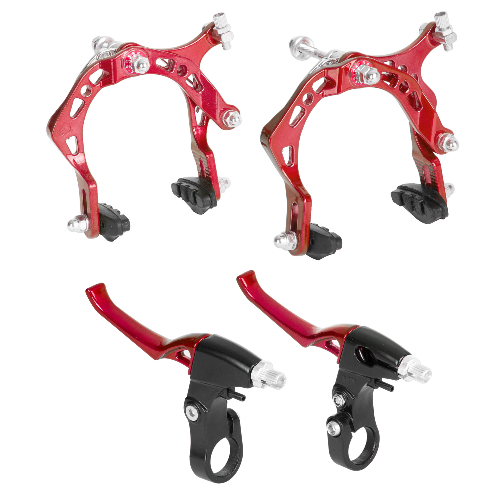 Freno caliper para bicicleta BMX aluminio rojo